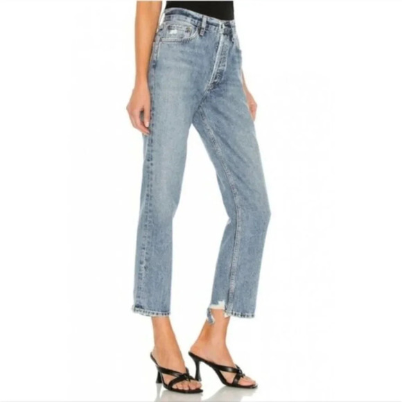 AGOLDE Lana Jeans Emulsion Blue 24 - Picture 3 of 11